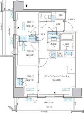 パークアクシス池袋イースト 202 間取り図