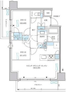 パークアクシス池袋イースト 602 間取り図