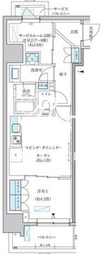パークアクシス池袋イースト 807 間取り図