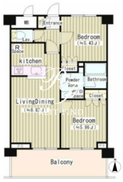 アーレア戸越公園 315 間取り図