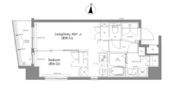 コンフォリア東池袋 1103 間取り図