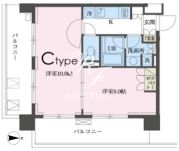 ガレリア東新宿 404 間取り図