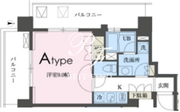 ガレリア東新宿 1202 間取り図