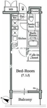 レジディア文京本駒込 202 間取り図