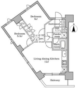 レジディア三軒茶屋 602 間取り図