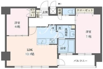 リーフコンフォート赤羽 1303 間取り図