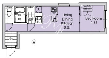 エクサム新中野2 201 間取り図