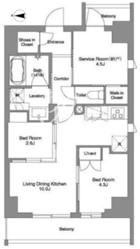 BPRレジデンス東日暮里 404 間取り図