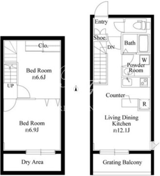 グランパセオ中目黒2 101 間取り図