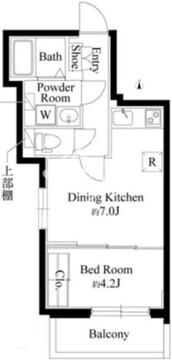 グランパセオ中目黒2 202 間取り図