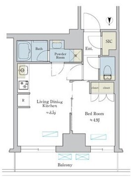 ブリリアイスト池尻大橋 228 間取り図