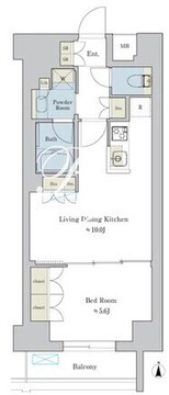 ブリリアイスト池尻大橋 612 間取り図