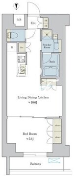 ブリリアイスト池尻大橋 702 間取り図