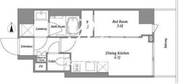 イプセ代々木上原 501 間取り図
