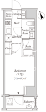 カーサスプレンディッド虎ノ門 1102 間取り図