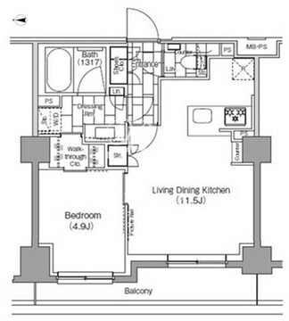 ザ・パークハビオ新宿 127 間取り図