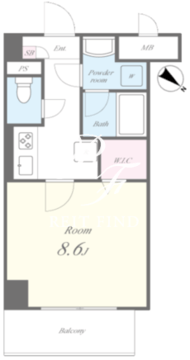 プラシード青山 201 間取り図