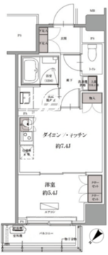 SKナインティ門前仲町 1203 間取り図
