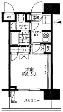 レジディア大森東 406 間取り図