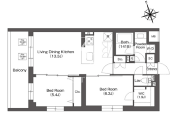 ルーウェ東大泉 315 間取り図