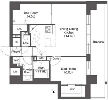 ルーウェ東大泉 504 間取り図