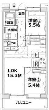 アクティ目黒駅前 1-614 間取り図