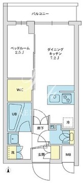 アジールコート豪徳寺 206 間取り図