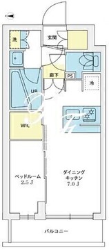 アジールコート豪徳寺 304 間取り図
