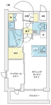 アジールコート豪徳寺 301 間取り図