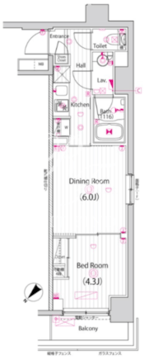 ガーラ・パークサイド亀戸 110 間取り図