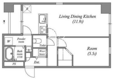 オーパスホームズ八丁堀 901 間取り図