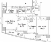 ミレニアムガーデンコート 206 間取り図