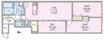ミハス中野2 103 間取り図