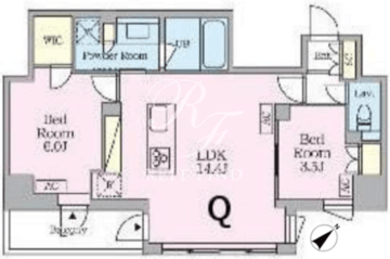 クレストコート旗の台 503 間取り図