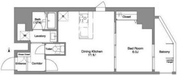 ダフィット錦糸町 1007 間取り図