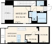 スクルド神楽坂 102 間取り図