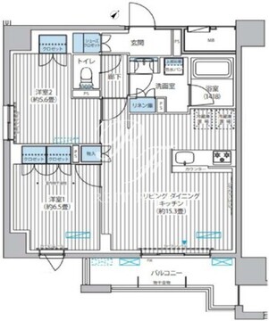 メゾンクロロ 204 間取り図