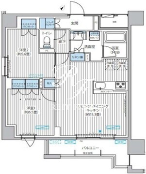 メゾンクロロ 304 間取り図