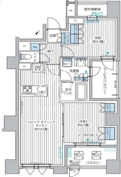 メゾンクロロ 201 間取り図