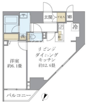 エレミ本蓮沼 1301 間取り図