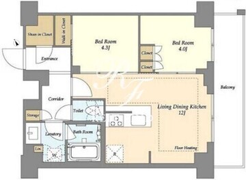 オアーゼ日暮里レジデンス 1003 間取り図
