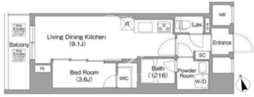 コンフォリア・リヴ南砂町イースト 201 間取り図