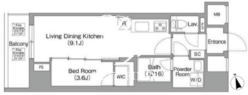 コンフォリア・リヴ南砂町イースト 501 間取り図