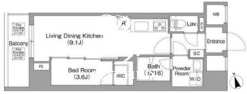 コンフォリア・リヴ南砂町イースト 901 間取り図