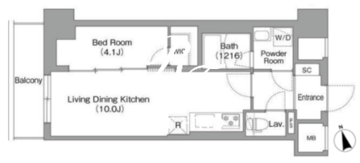 コンフォリア・リヴ南砂町イースト 706 間取り図