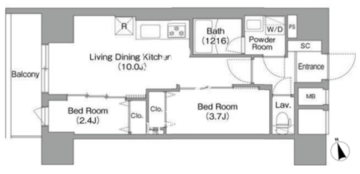 コンフォリア・リヴ南砂町イースト 911 間取り図