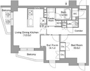 プラネソシエプラス旗の台 501 間取り図