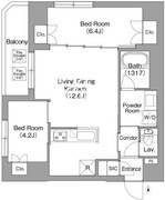 プラネソシエプラス旗の台 504 間取り図