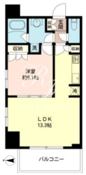ＭＦＰＲコート木場公園 411 間取り図