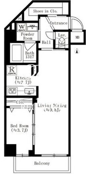 CREATIF文京江戸川橋 504 間取り図